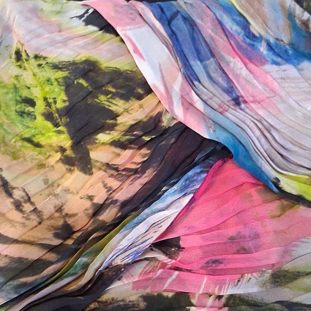 NWT Diane Von Furstenberg Y2K Silk Skirt In Storm Rose - Picture 3 of 9
